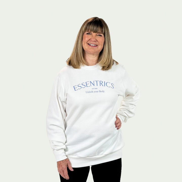 Pull col rond Blanc - Essentrics® Signature 